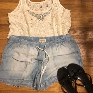 Lightweight Jean shorts  so cute
